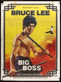 3x736 FISTS OF FURY French 1p R79 wonderful close up of kung fu master Bruce Lee, Big Boss!