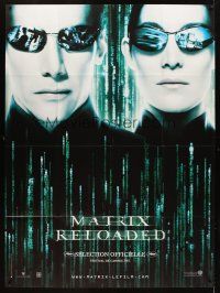 3x839 MATRIX RELOADED teaser French 1p '03 cool image of Keanu Reeves & Carrie-Anne Moss!