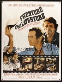 3x843 MONEY MONEY MONEY French 1p '72 Claude Lelouch's L'aventure c'est l'aventure, Lino Ventura!