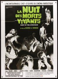 3x856 NIGHT OF THE LIVING DEAD French 1p R06 George Romero zombie classic, great image!