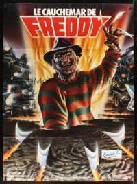 3x859 NIGHTMARE ON ELM STREET 4 French 1p '89 different art of Englund as Freddy Krueger by Melki!