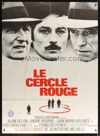 3x903 RED CIRCLE French 1p '70 Jean-Pierre Melville's Le Cercle Rouge, Alain Delon, Ferracci art!