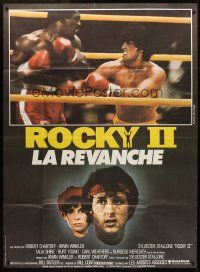 3x913 ROCKY II French 1p '79 different image of Sylvester Stallone & Carl Weathers boxing in ring!