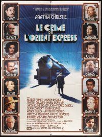 3x561 MURDER ON THE ORIENT EXPRESS French 4p '74 great different art of train & top cast!