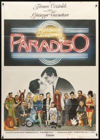 3x412 CINEMA PARADISO Italian 1p '89 different art of Philippe Noiret & cast by Cecchini!