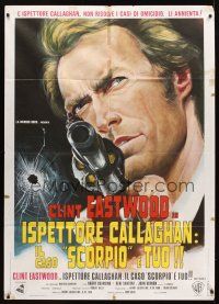 3x423 DIRTY HARRY Italian 1p '72 great different art of Clint Eastwood pointing gun, Don Siegel