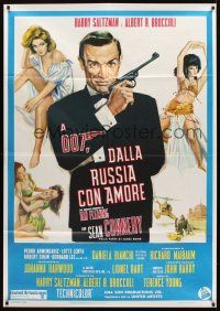 3x445 FROM RUSSIA WITH LOVE Italian 1p R70s different art of Connery as James Bond + sexy girls!