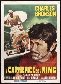 3x475 KID GALAHAD Italian 1p R73 huge artwork image of Charles Bronson + boxing, but no Elvis!