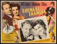 3x261 DUCHESS OF IDAHO Mexican LC '50 romantic close up of sexy Esther Williams & Van Johnson!