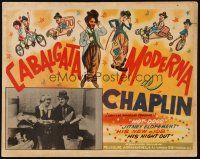 3x239 CABALGATA MODERNA Mexican LC '60s great photo & artwork of wacky Charlie Chaplin!