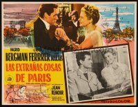3x306 PARIS DOES STRANGE THINGS Mexican LC '57 Jean Renoir's Elena et les hommes, Ingrid Bergman