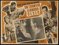 3x331 STREETCAR NAMED DESIRE Mexican LC '51 c/u of Karl Malden & Vivien Leigh, Elia Kazan classic!