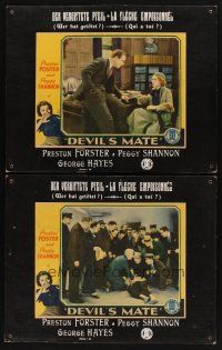 3x213 DEVIL'S MATE 5 Swiss LCs '33 Preston Foster, Peggy Shannon, made with U.S. lobby cards!