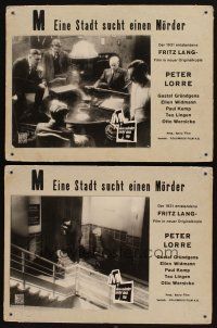 3x217 M 2 Swiss LCs '70s Fritz Lang film noir classic starring Peter Lorre!