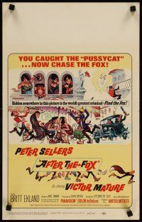 3x002 AFTER THE FOX WC '66 De Sica's Caccia alla Volpe, Peter Sellers, cool Frazetta cartoon art!