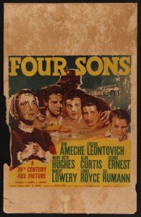 3x049 FOUR SONS WC '40 Don Ameche & his Czecho-German brothers in World War II!
