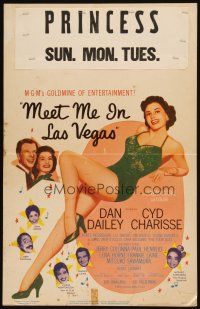 3x088 MEET ME IN LAS VEGAS WC '56 full-length showgirl Cyd Charisse in skimpy outfit!