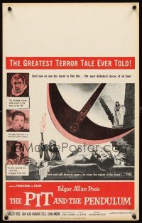 3x106 PIT & THE PENDULUM Benton WC '61 Edgar Allan Poe's greatest terror tale, cool art!