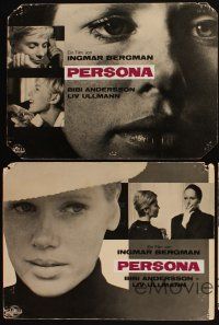 3x205 PERSONA 8 German LCs '66 close up of Liv Ullmann & Bibi Andersson, Ingmar Bergman classic!