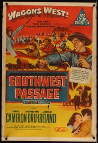 3y407 SOUTHWEST PASSAGE Aust 1sh '54 Rod Cameron in most fabulous chapter in history of the West!