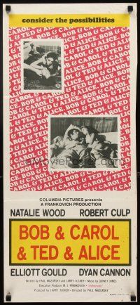 3y483 BOB & CAROL & TED & ALICE Aust daybill '69 Natalie Wood, Gould, Dyan Cannon, Robert Culp!