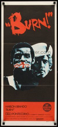 3y497 BURN Aust daybill '70 Marlon Brando profiteers from war, directed by Gillo Pontecorvo!