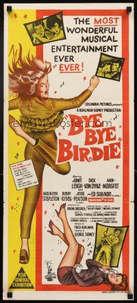 3y498 BYE BYE BIRDIE Aust daybill '63 artwork of Ann-Margret dancing, Dick Van Dyke, Janet Leigh