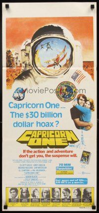 3y503 CAPRICORN ONE Aust daybill '78 Elliott Gould, O.J. Simpson, 30 billion dollar hoax!