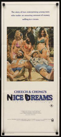3y518 CHEECH & CHONG'S NICE DREAMS Aust daybill '81 two men who make money selling ice cream!