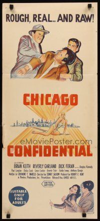 3y519 CHICAGO CONFIDENTIAL Aust daybill '57 puts finger on the B-girls & the heat on the hoods!