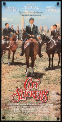 3y524 CITY SLICKERS Aust daybill '91 image of cowboys Billy Crystal & Daniel Stern!