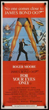 3y612 FOR YOUR EYES ONLY Aust daybill '81 no one comes close to Roger Moore as James Bond 007!