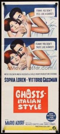 3y630 GHOSTS - ITALIAN STYLE Aust daybill '68 Questi fantasmi, sexy Sophia Loren close up!