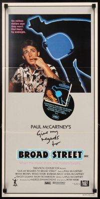 3y635 GIVE MY REGARDS TO BROAD STREET Aust daybill '84 great portrait image of Paul McCartney!