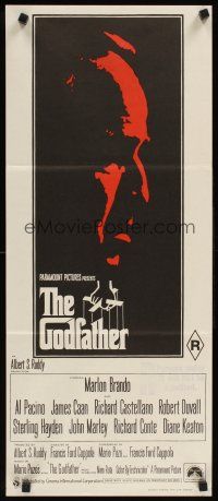 3y639 GODFATHER Aust daybill '72 Marlon Brando in Francis Ford Coppola's classic crime epic!