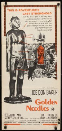 3y644 GOLDEN NEEDLES Aust daybill '74 Joe Don Baker, whoever owns them can rule the world!