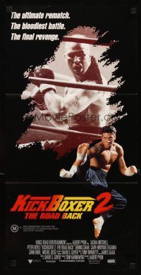 3y718 KICKBOXER 2 Aust daybill '91 Sasha Mitchell, Peter Boyle, martial arts action!