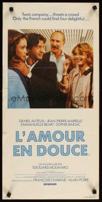 3y728 L'AMOUR EN DOUCE Aust daybill '86 Daniel Auteuil, Emmanuelle Beart!