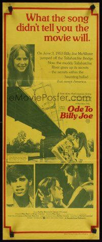 3y819 ODE TO BILLY JOE Aust daybill '76 Robby Benson & Glynnis O'Connor, based on Gentry song!