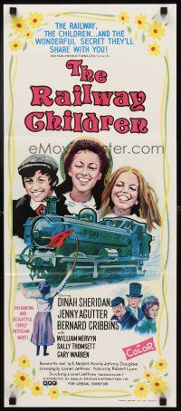 3y863 RAILWAY CHILDREN Aust daybill '71 Jenny Agutter, what secret turns their world upside down?