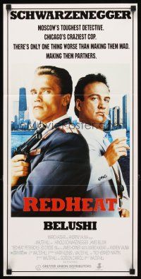 3y869 RED HEAT Aust daybill '88 Walter Hill, cops Arnold Schwarzenegger & James Belushi!