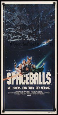 3y941 SPACEBALLS Aust daybill '87 best Mel Brooks sci-fi Star Wars spoof, John Candy, Pullman