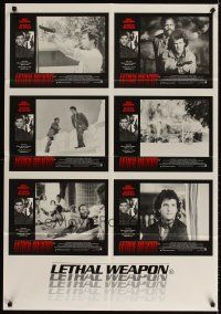 3y352 LETHAL WEAPON Aust LC poster '87 great images of cop partners Mel Gibson & Danny Glover!