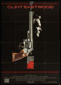 3y155 DEAD POOL German 33x47 '88 Clint Eastwood as tough cop Dirty Harry, cool smoking gun image!