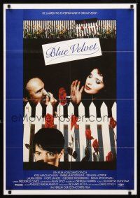 3y191 BLUE VELVET German '87 David Lynch directed, Isabella Rossellini, Dennis Hopper, MacLachlan!