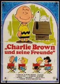3y195 BOY NAMED CHARLIE BROWN German '70 art of Snoopy & the Peanuts by Charles M. Schulz!