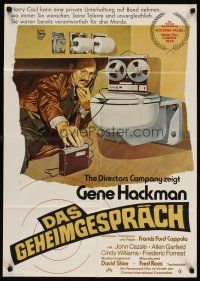 3y211 CONVERSATION German '74 Peltzer art of Gene Hackman, Francis Ford Coppola!