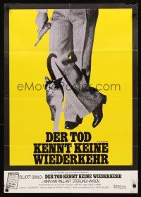 3y278 LONG GOODBYE German '74 Elliott Gould as Philip Marlowe, different artwork with cat!