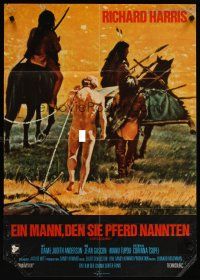 3y284 MAN CALLED HORSE German '70 Sioux Indian warriors dragging naked Richard Harris!