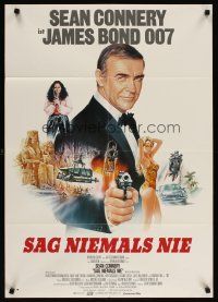 3y297 NEVER SAY NEVER AGAIN German '83 art of Sean Connery as James Bond 007 by Renato Casaro!